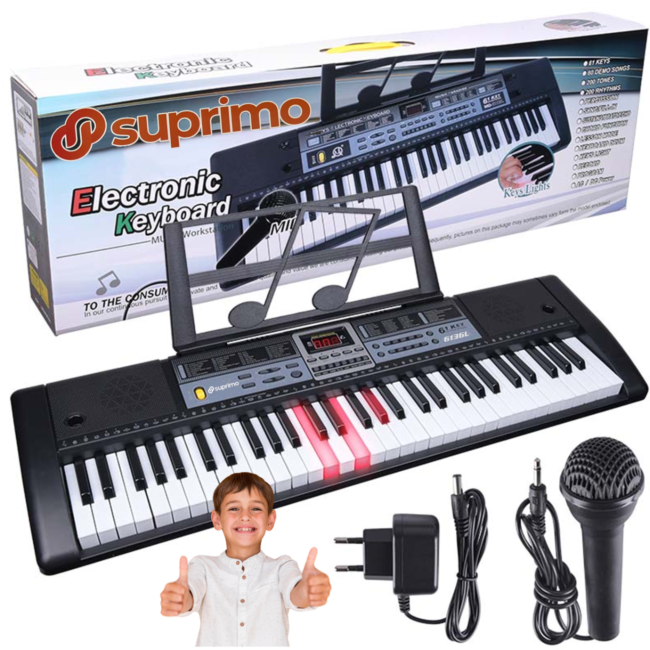 SUPRIMO 6136L keyboard med mikrofon