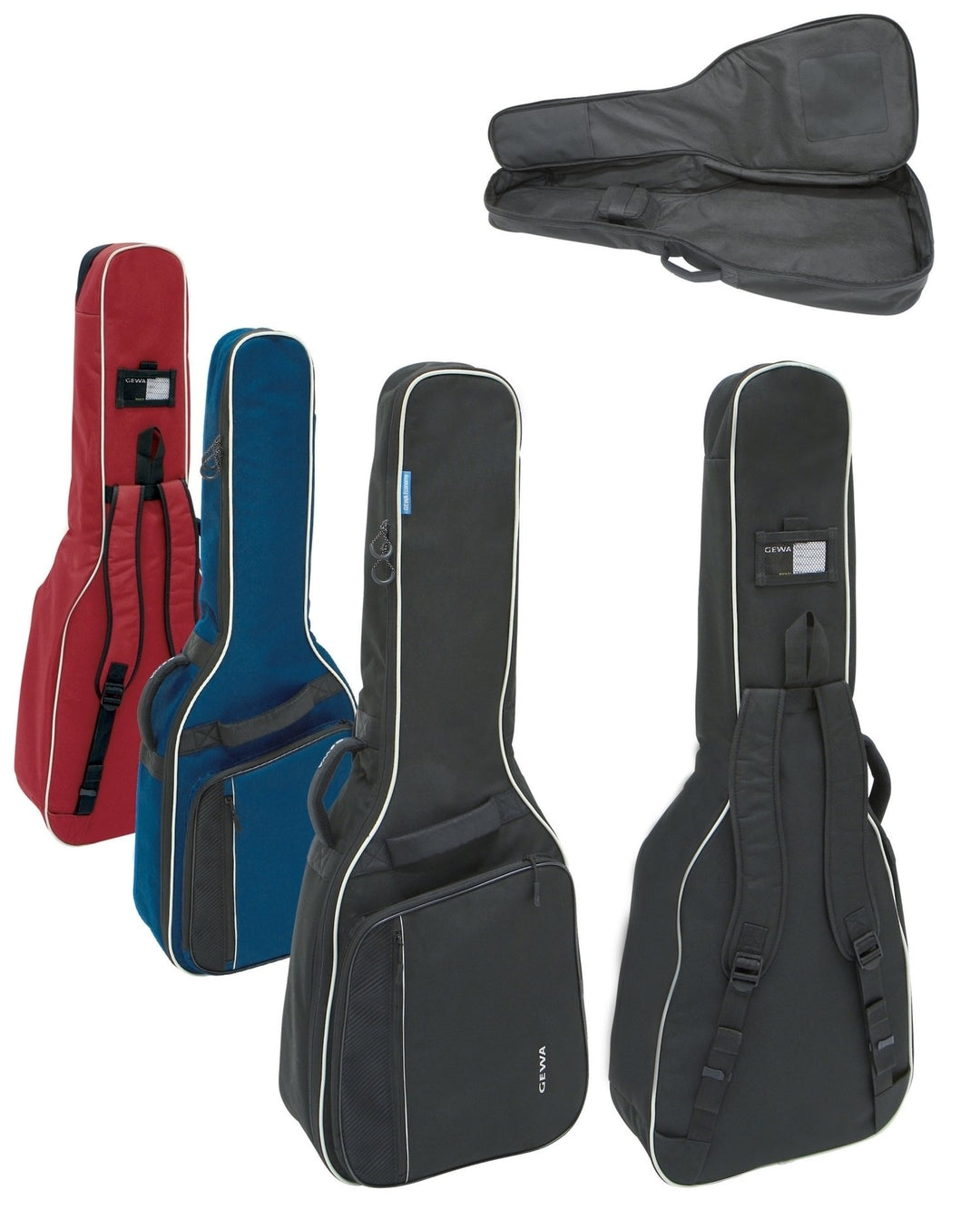 GEWA Guitar gig bag Economy 12 - Classic 1/4-1/8 red