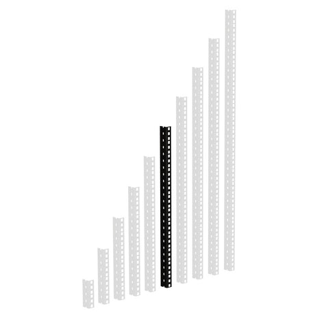 Adam Hall 61535 B Kraftig Rack Skinne (Sort)