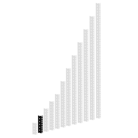 Adam Hall 61535 B Kraftig Rack Skinne (Sort)