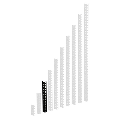 Adam Hall 61535 B Kraftig Rack Skinne (Sort)