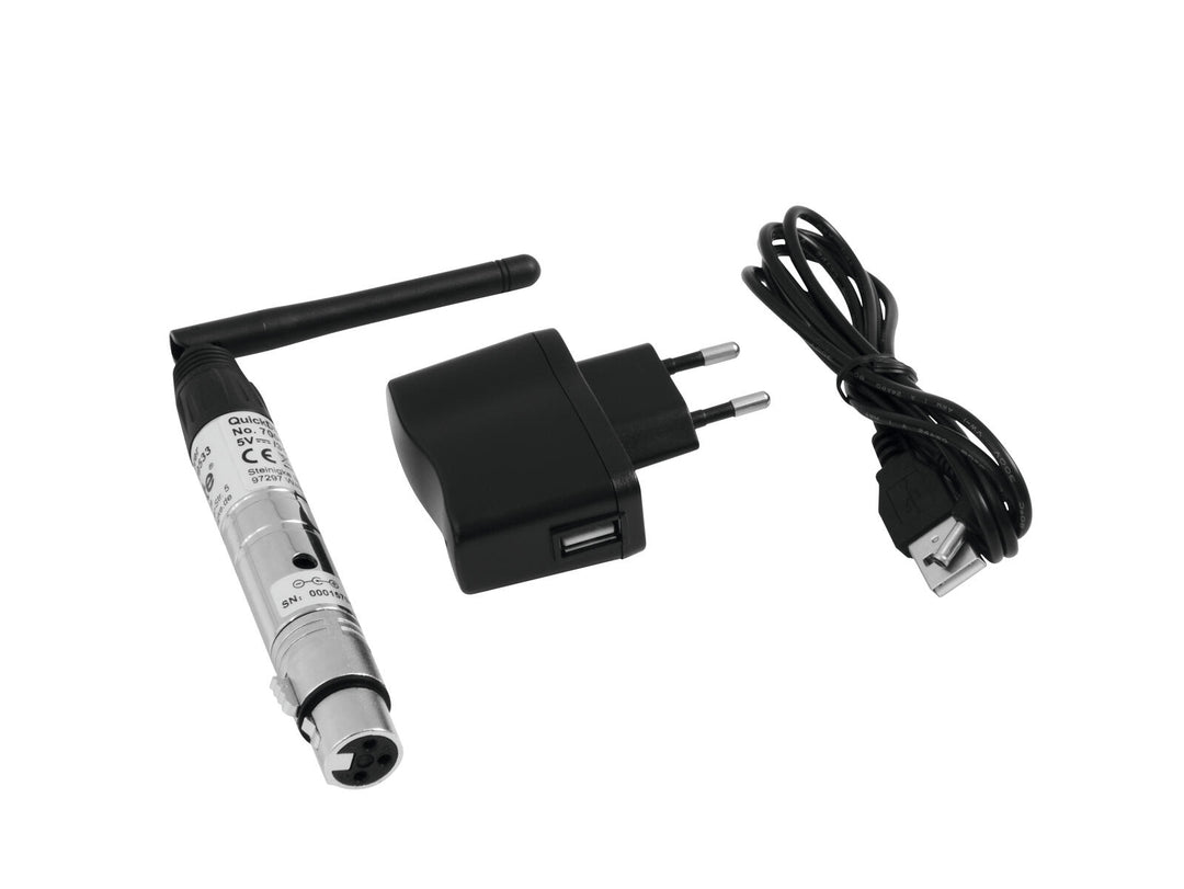 EUROLITE Set QuickDMX 1x Transmitter + 2x Receiver