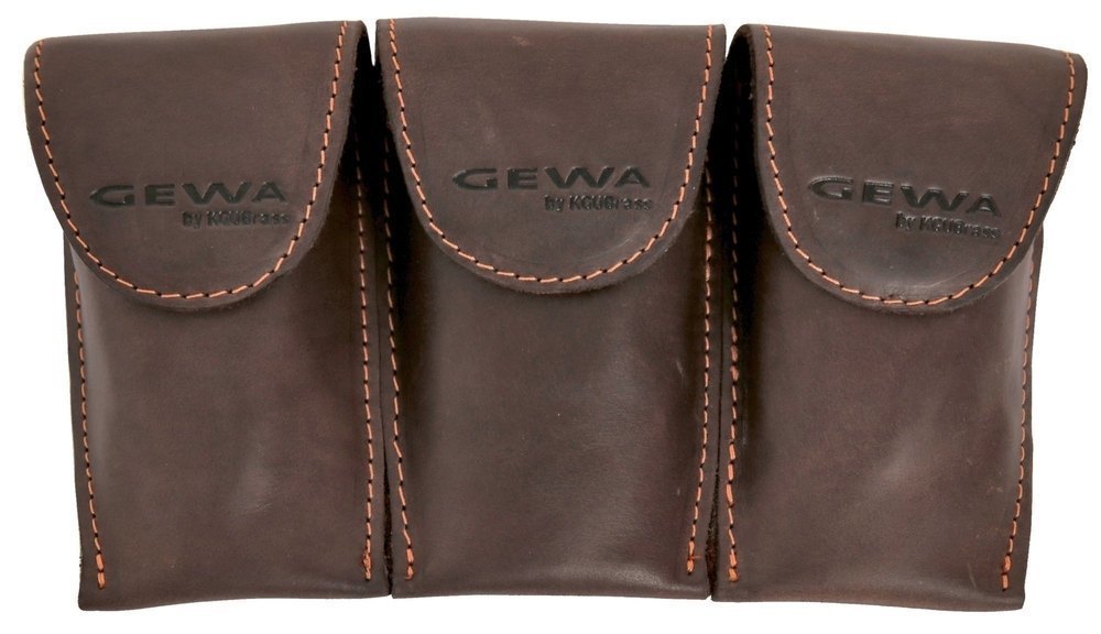 GEWA Crazy Horse Bugle Triple til 3 valdhornmundstykker, sort