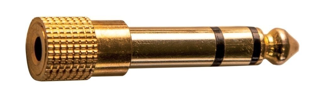 GEWA adapter 6,3 mm stereo-jack hun til han, guld
