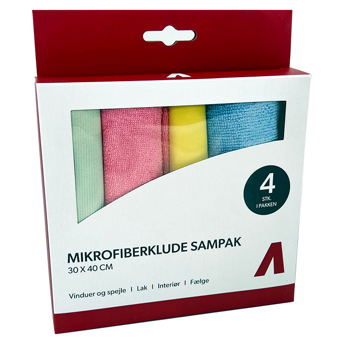 Mikrofiberklud sampak, 4-pak