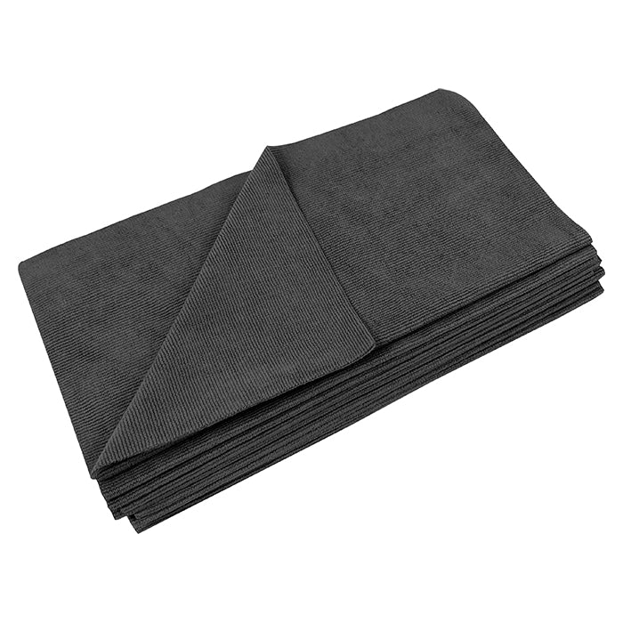 Mikrofiberklud, 40x40cm, 330gsm, 10 stk Sort