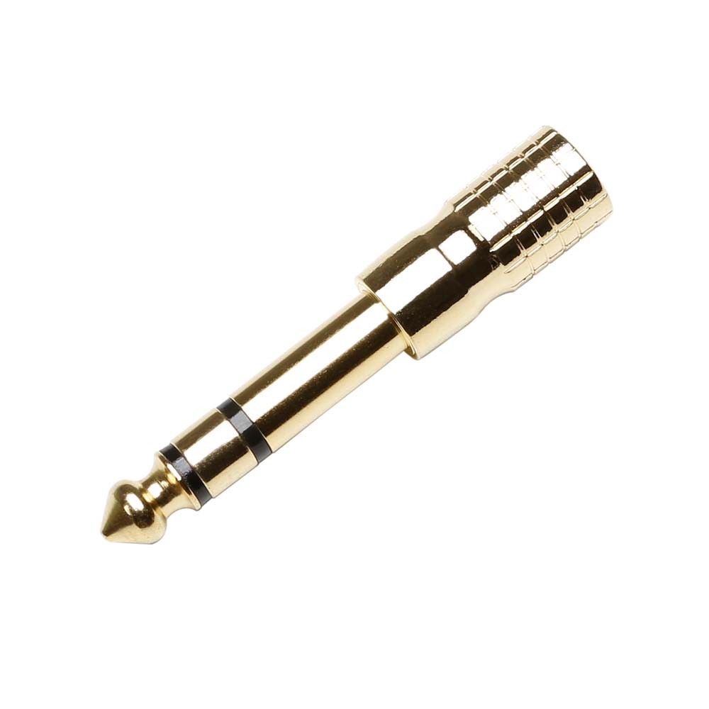 Adapter 3,5mm Stereo Jack til 6,3mm Stereo Jack (Guld)