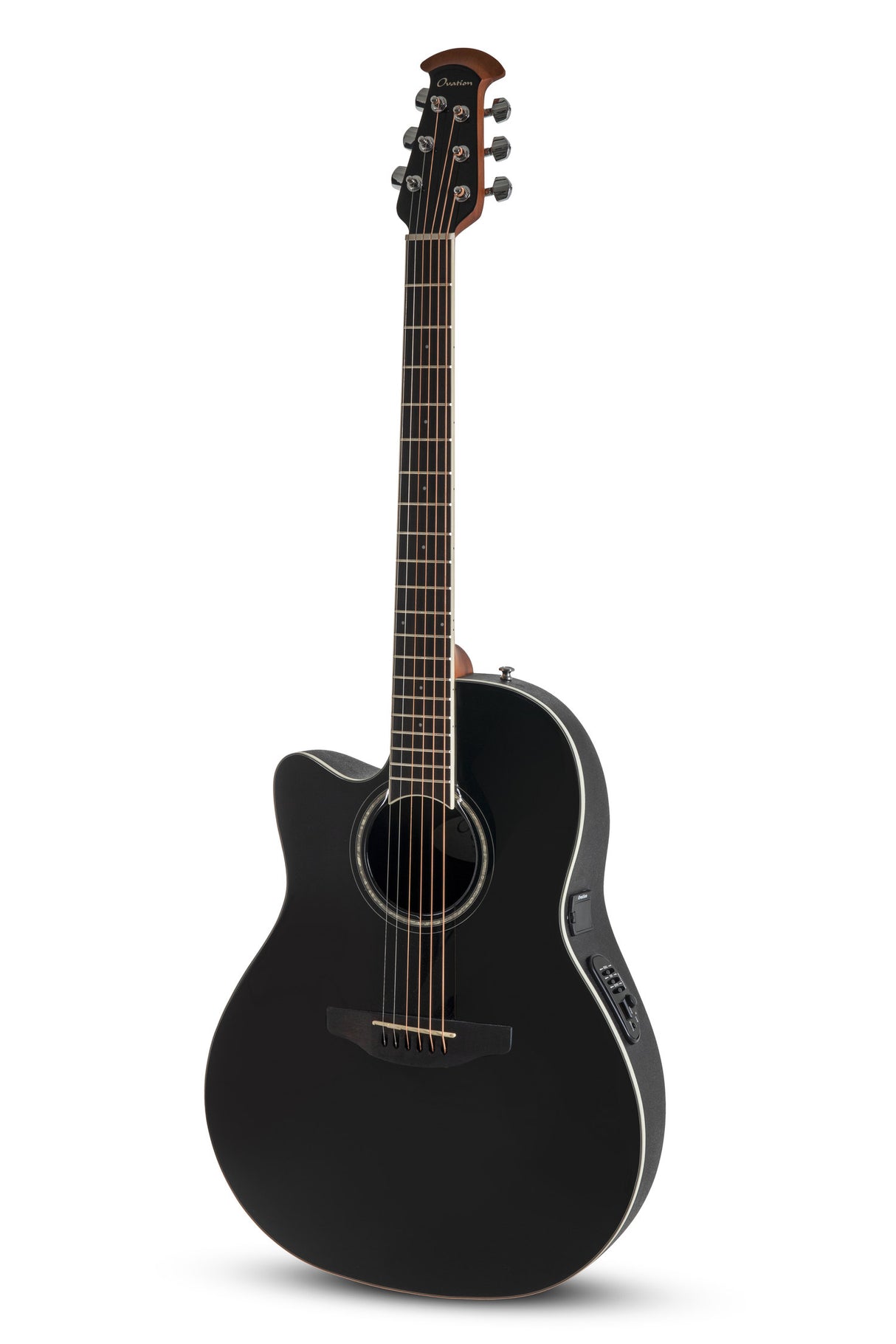 Ovation E-Acoustic Guitar Celebrity CS Standard Mid Cutaway - Black (CS24L-5G-G)