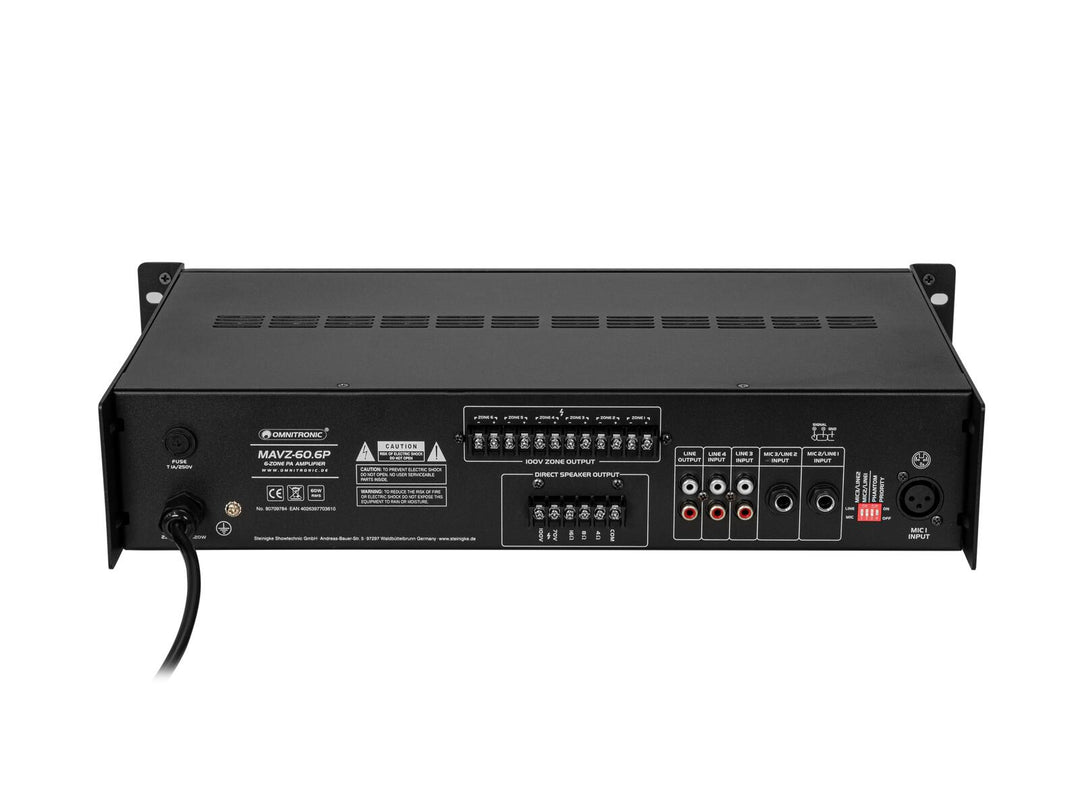 OMNITRONIC MAVZ-60.6P PA Mixing Amplifier