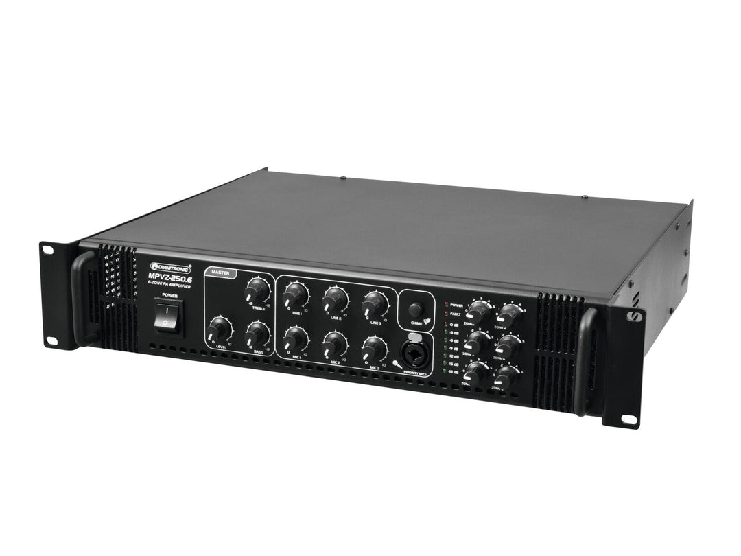 OMNITRONIC MPVZ-250.6 PA Mixing Amplifier