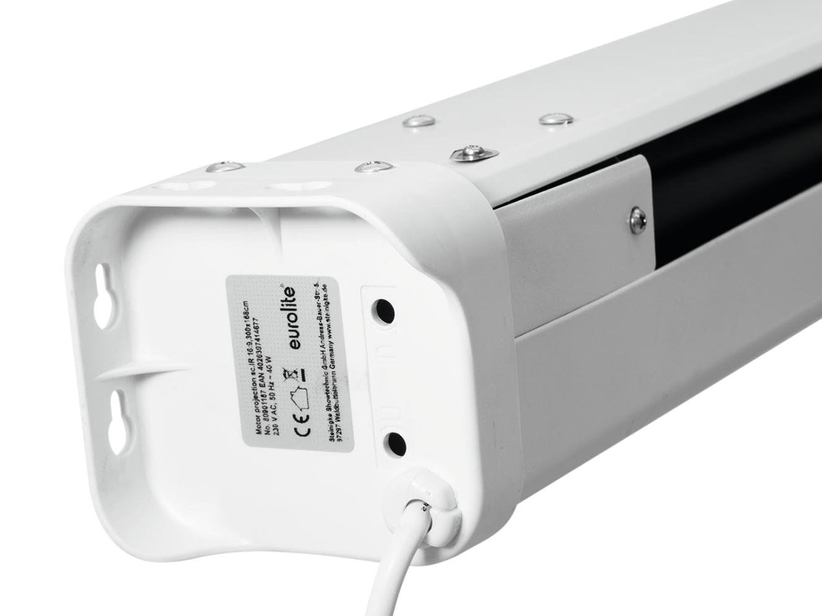 Motor Projektorlærred (16:9, 300 x 168cm)