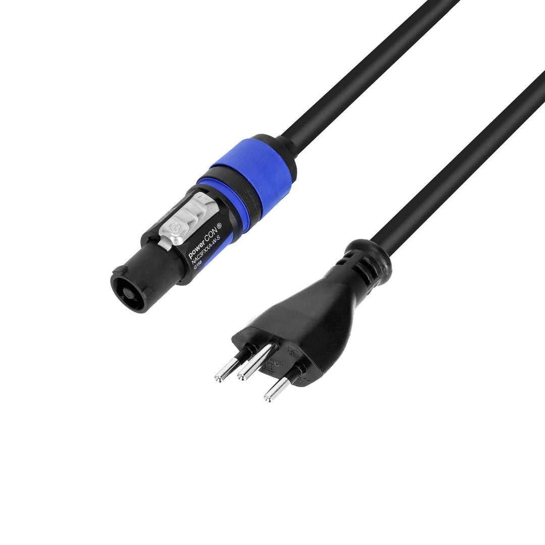 Adam Hall Cables 5 STAR PCON 0150 CH - Strømkabel | Neutrik powerCON® x SEV M12 | 1,5 m