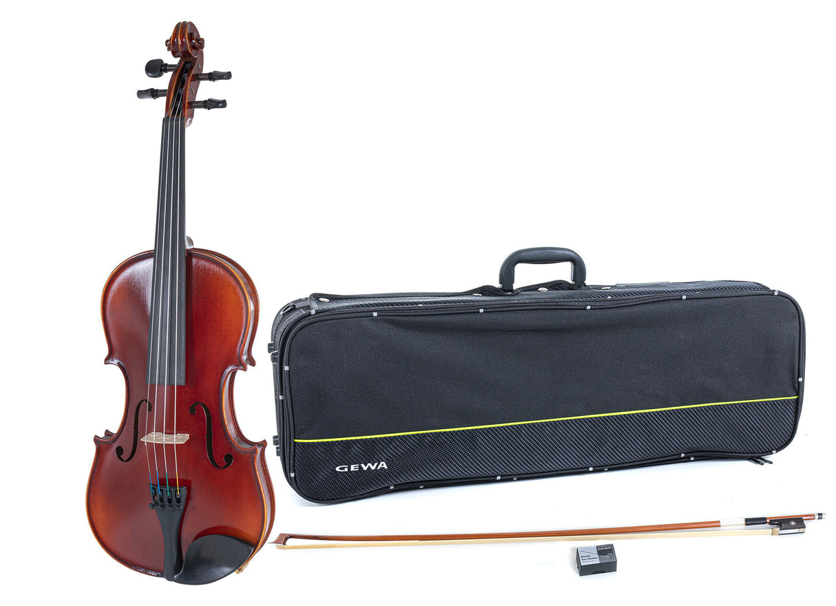 GEWA Violin Ideale - 4/4 lefthand (Set up with Wittner fine tuning tailpiece incl. violin case, Massaranduba bow, Larsen Aurora strings)