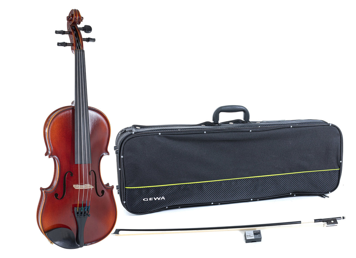 GEWA Violin Ideale - 1/4 (Set up with Wittner fine tuning tailpiece incl. violin case, carbon bow, Larsen Aurora strings)