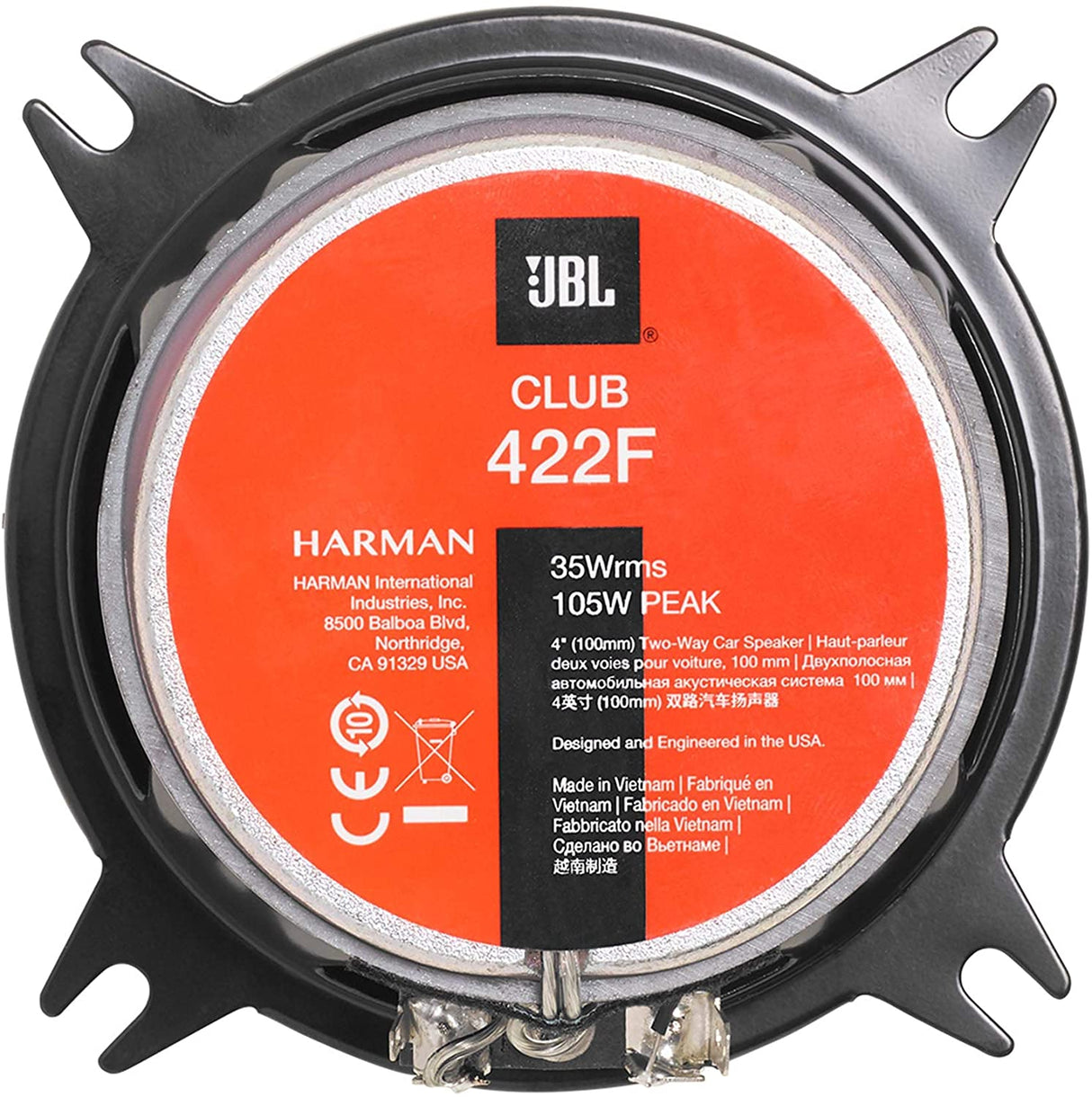 JBL CLUB 422F Bilhøjttalersæt (10cm, 4")