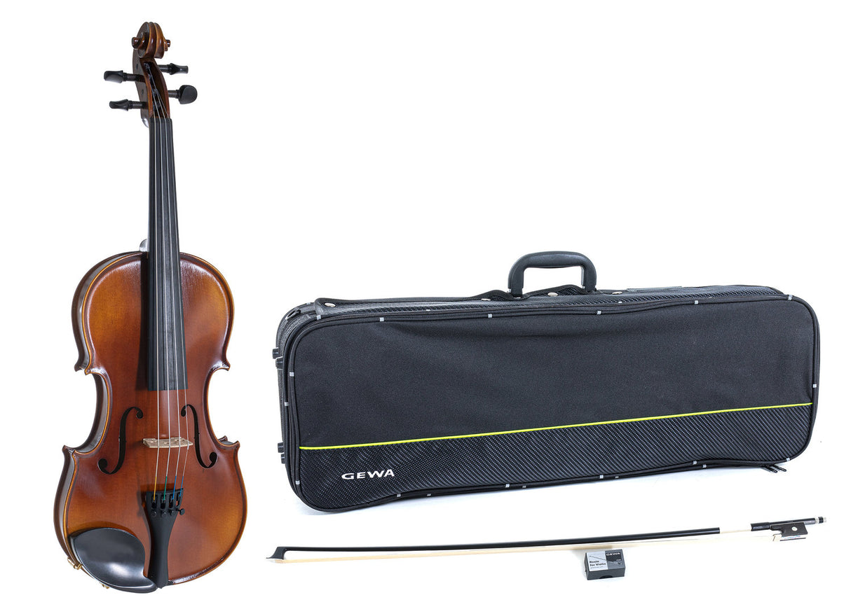 GEWA Violin Allegro - 1/4 (Set up with Wittner fine tuning tailpiece incl. violin case, carbon bow, Larsen Aurora strings)
