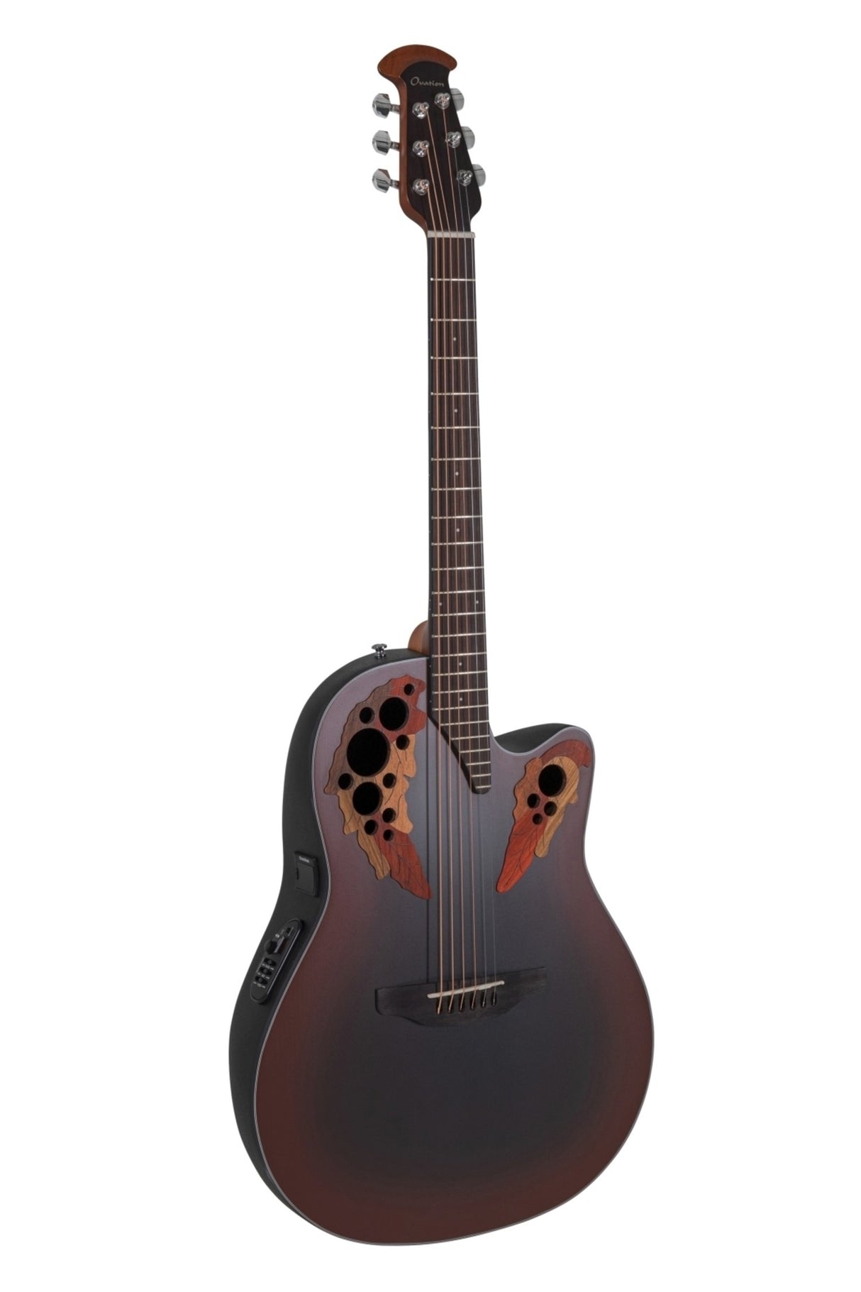 Ovation E-Acoustic Guitar Celebrity Elite Mid Cutaway - Reverse Red Burst (CE44-RRB-G)