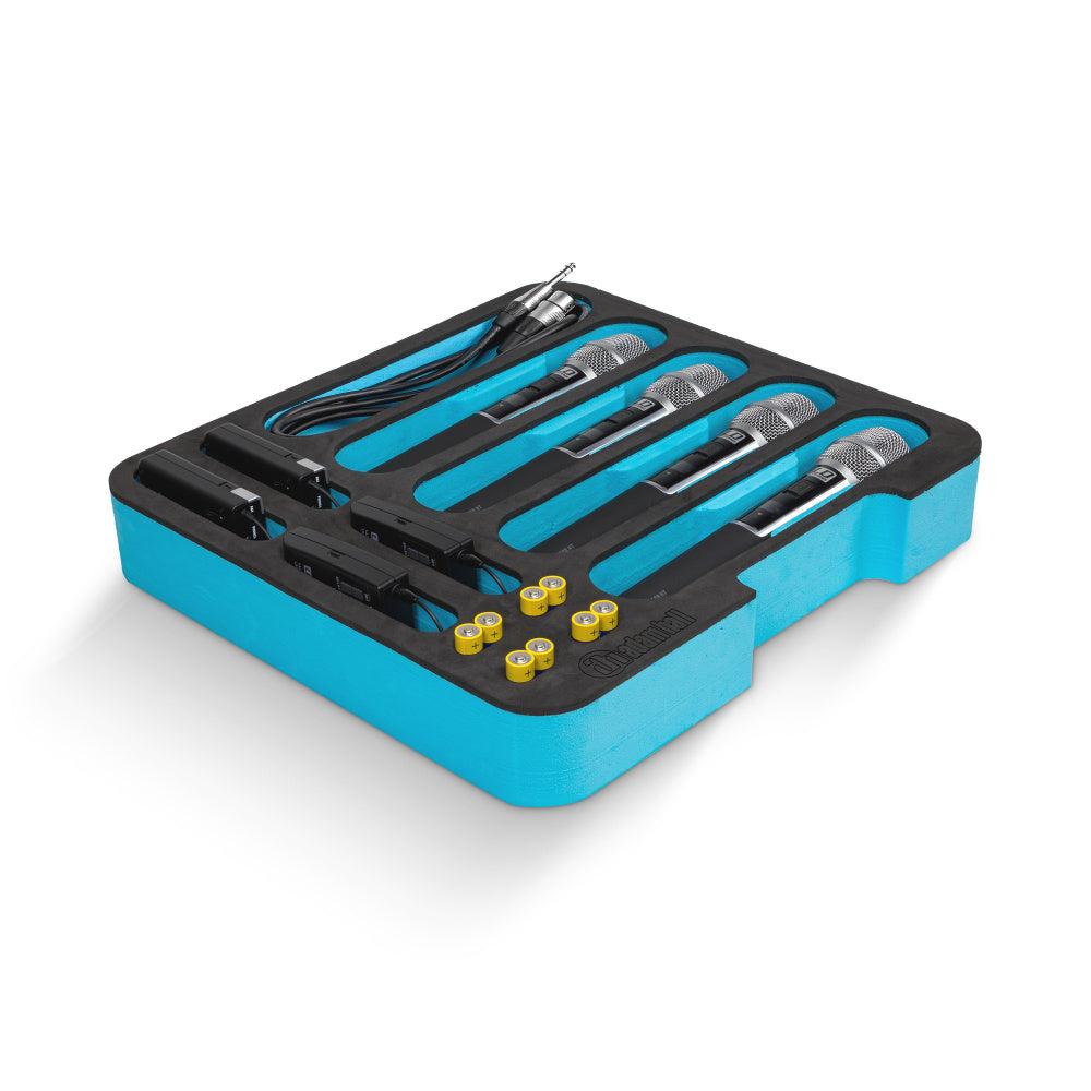 Inlay til 19" 2U Rackskuffe til Trådløse Mikrofoner