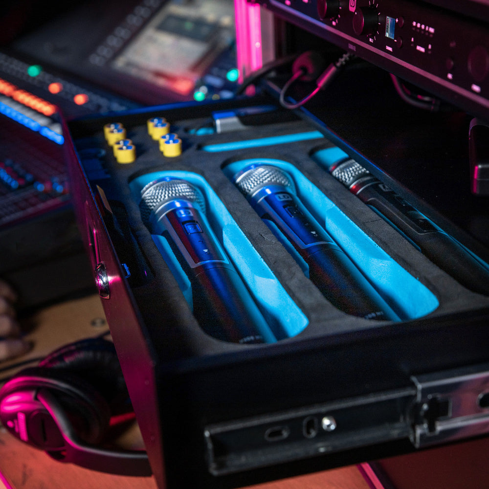 Inlay til 19" 2U Rackskuffe til Trådløse Mikrofoner