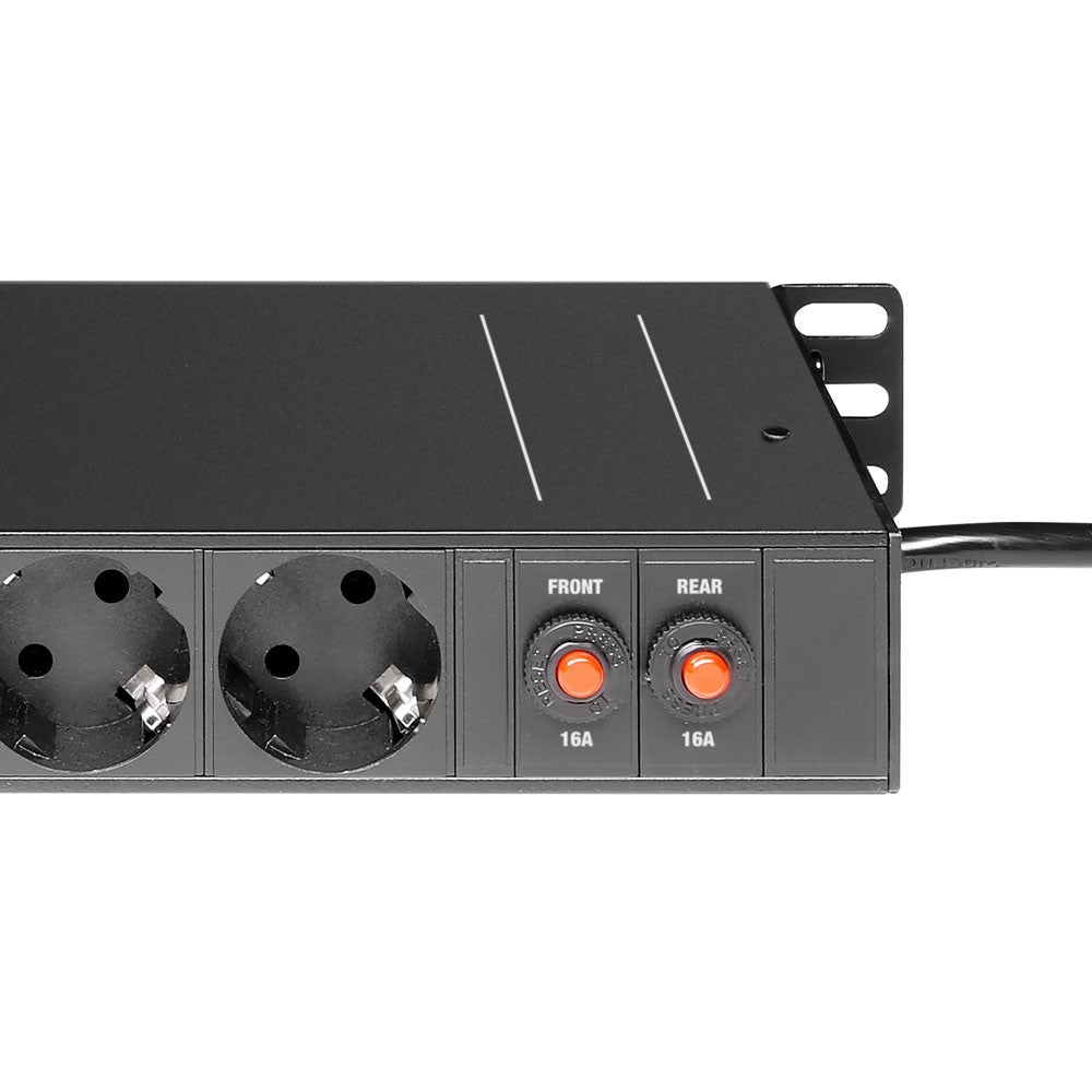 Adam Hall 19" Dobbelt Strømskinne