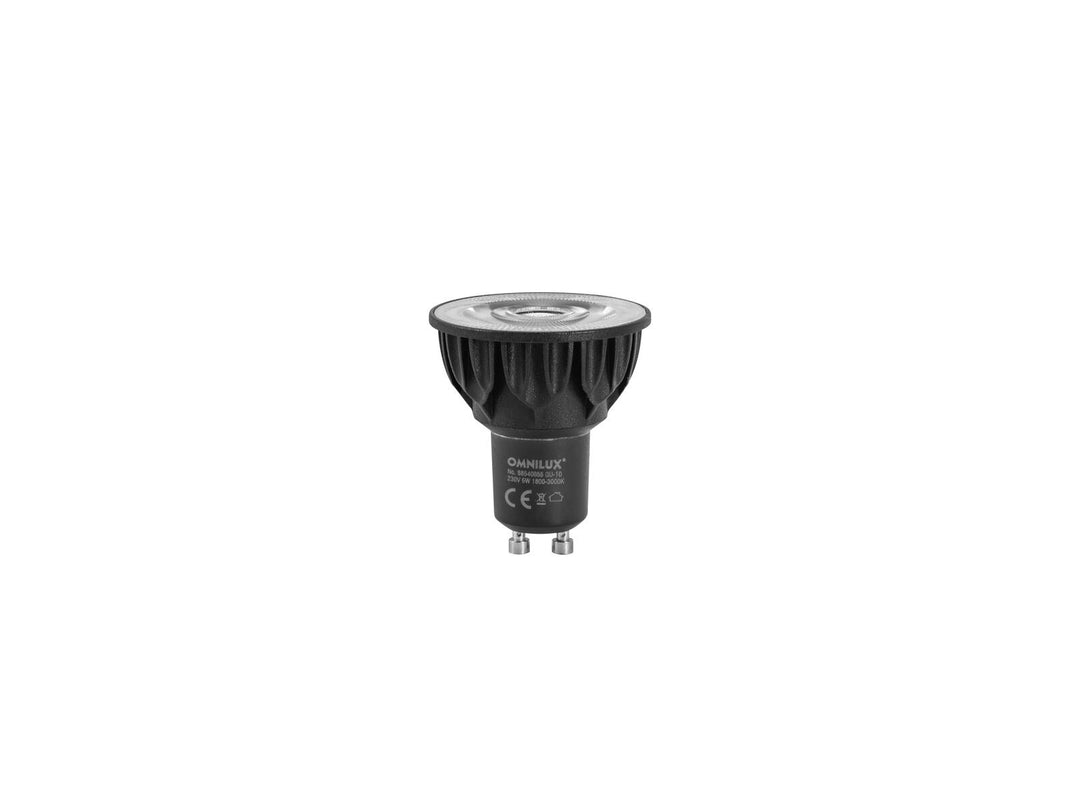 EUROLITE Set PAR-16 Spot sil + GU-10 230V COB 5W LED 1800-3000K dim2warm