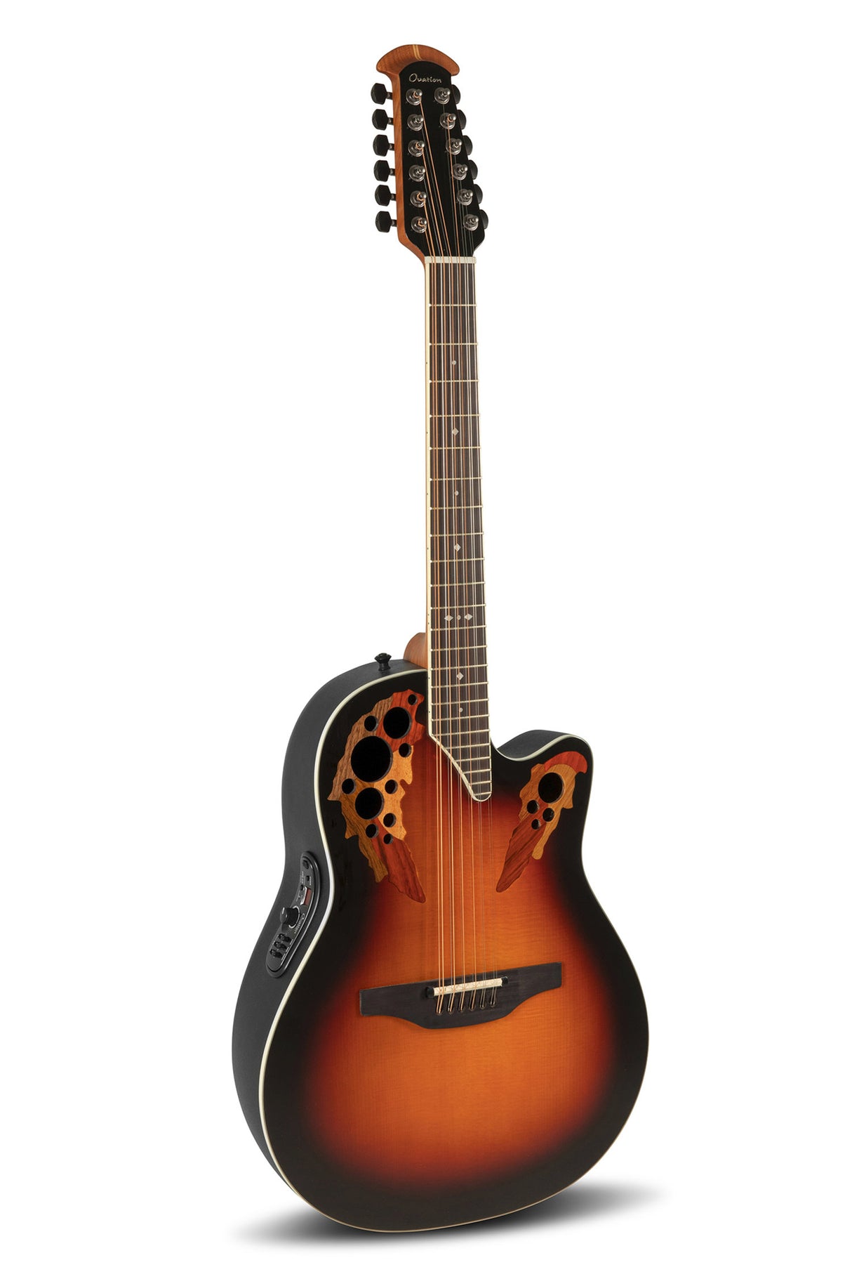Ovation E-Acoustic Guitar Standard Elite Deep Contour Cutaway 12-string - New England Burst (2758AX-NEB-G)