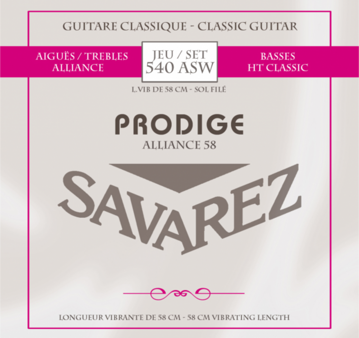Savarez Strings for classic guitar Prodige 38 Children's Guitar - 3/4-7/8 Carbon Gw (540ASW)