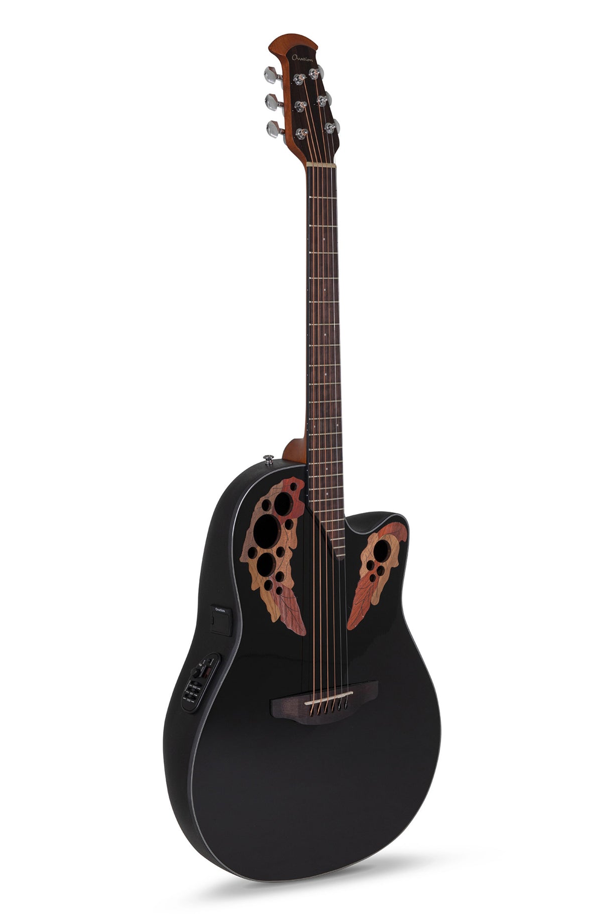 Ovation E-Acoustic Guitar Celebrity Elite Mid Cutaway - Black (CE44-5-G)