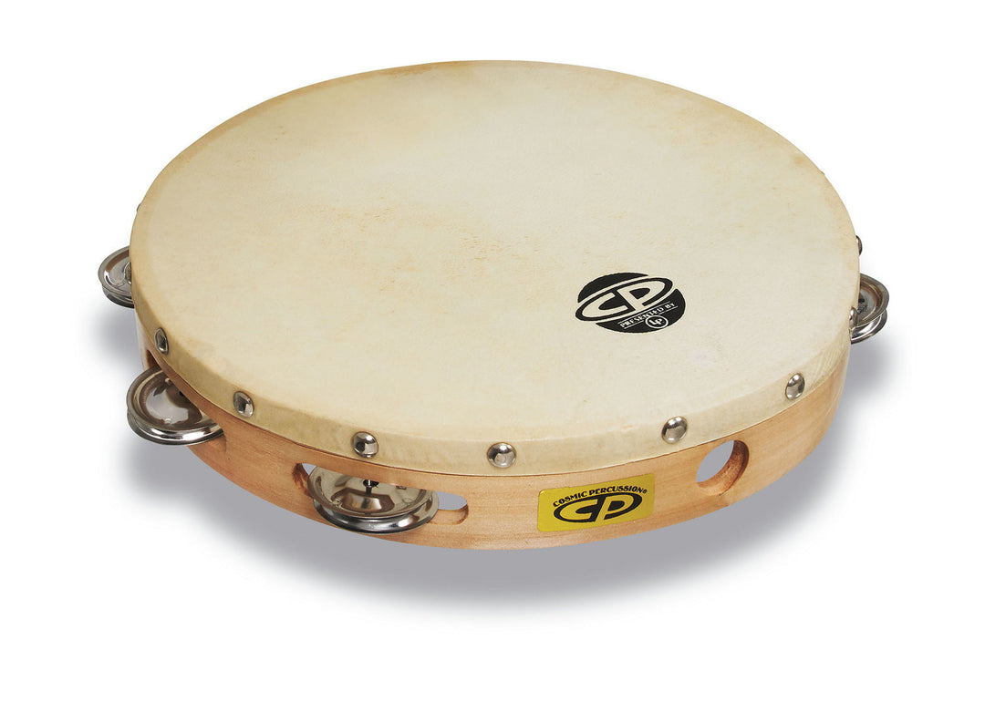 Latin Percussion Tambourine CP Wood - 10", single row (CP379)