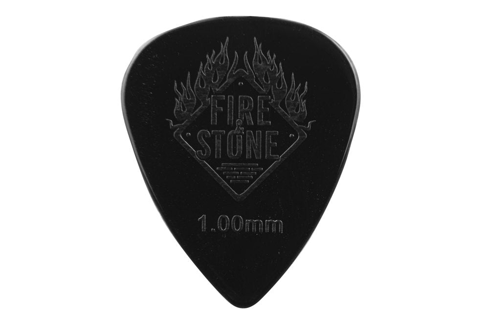 Fire & Stone Nylon plektre 1,00 mm, sort, 12 stk.