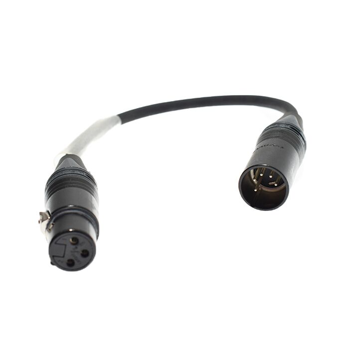 XLR Adapter med 5 Pol Han -> 3 Pol Hun, 30cm kabel