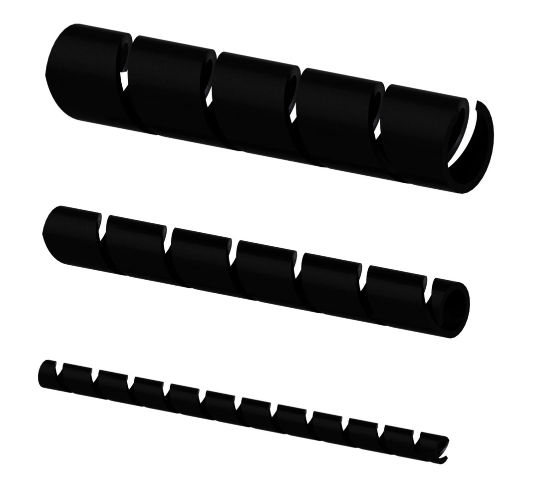 ProCab kabelsamler spiral Sort Ø=12mm 10 m