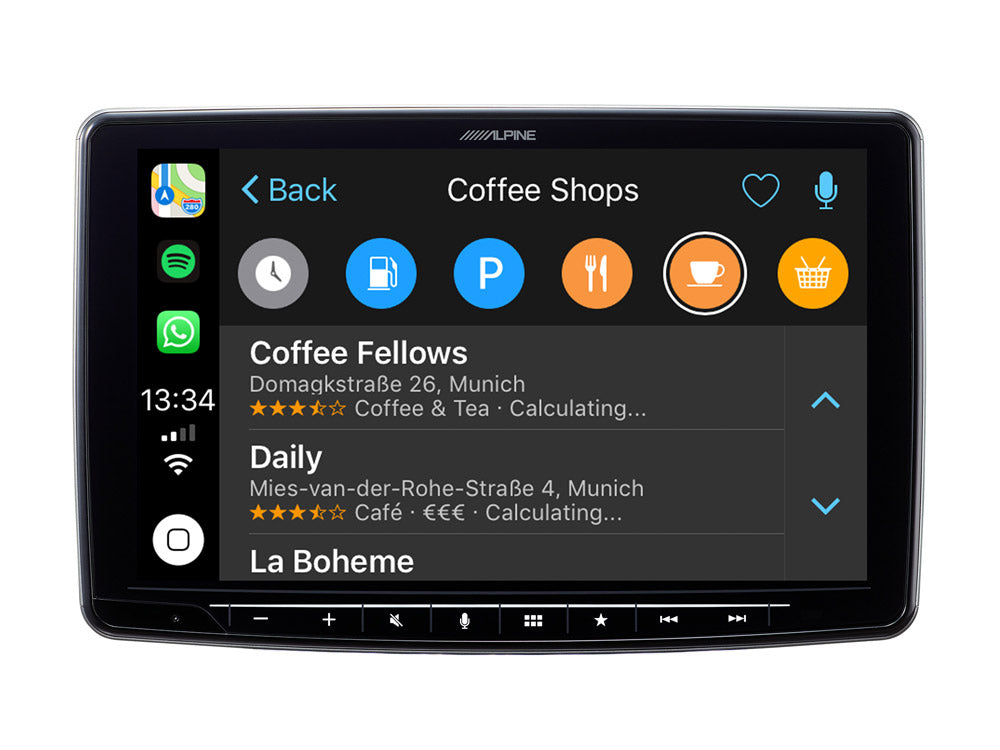 Apple Carplay, Android Auto i Fiat 500 Beige Interiør ( 2007-2015)