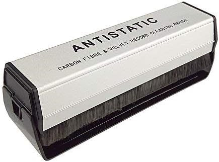 Velour- og kulfiberbørste til vinylplader