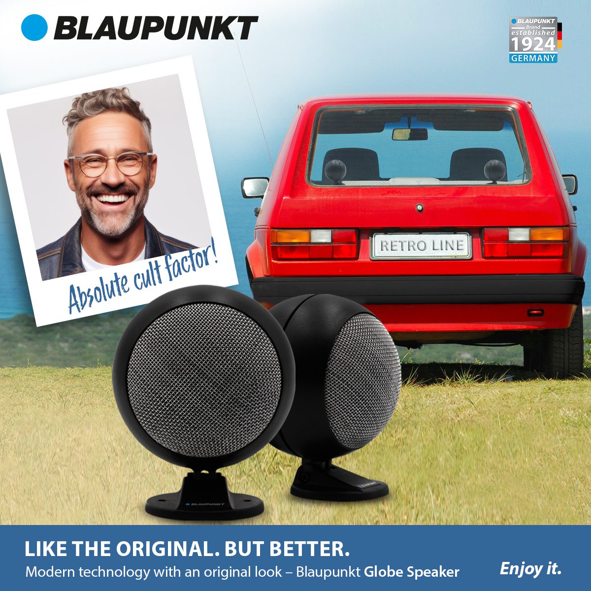 Blaupunkt Kugle Højttaler 55 watt.
