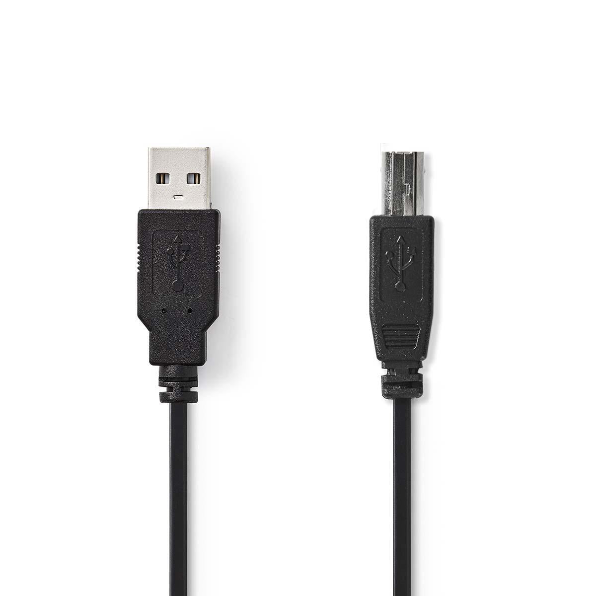 USB 2.0-kabel A-hanstik - B-hanstik 2,0m