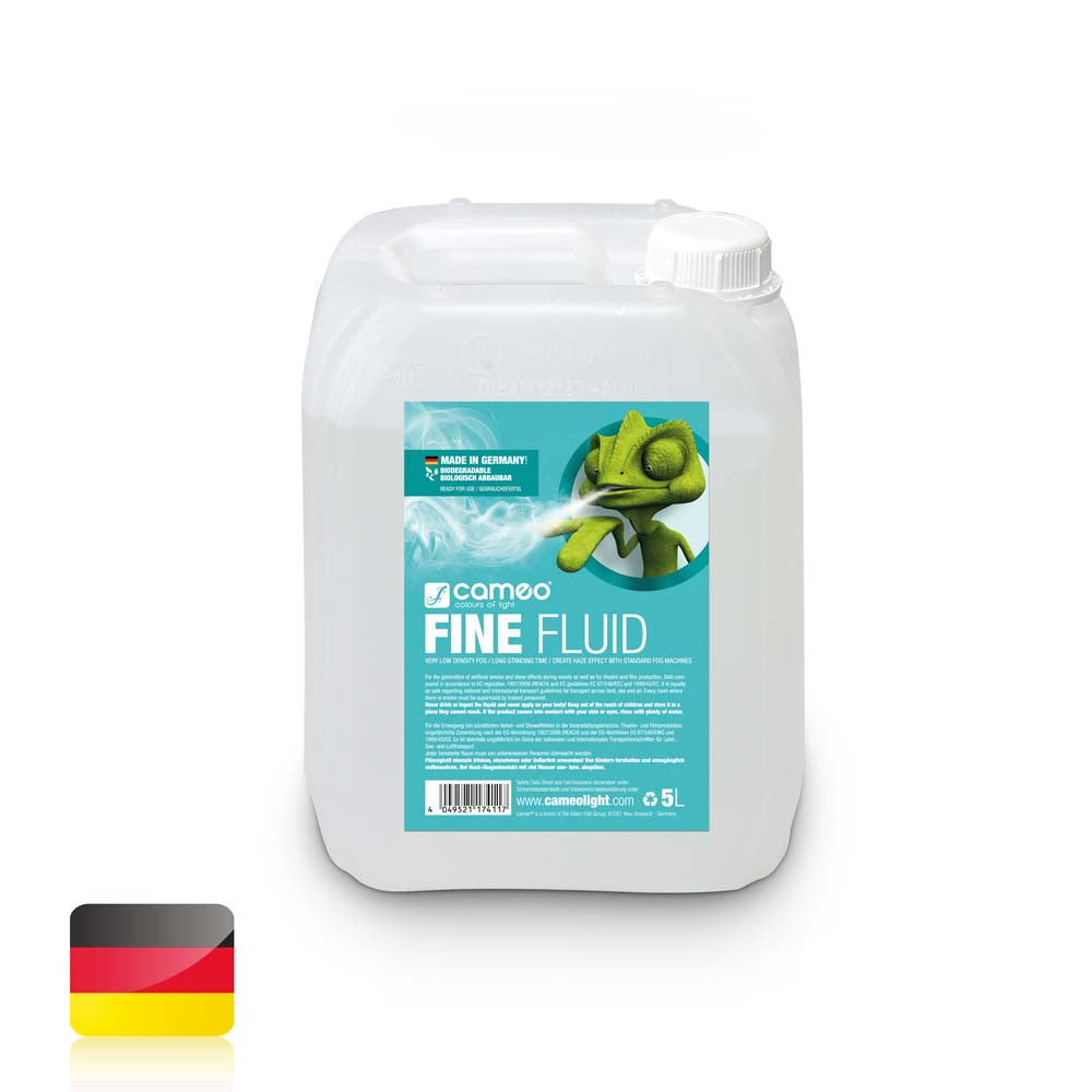 Cameo FINE FLUID 5 L - Haze-effekt tågevæske med meget lav densitet og meget lang hængetid 5 L