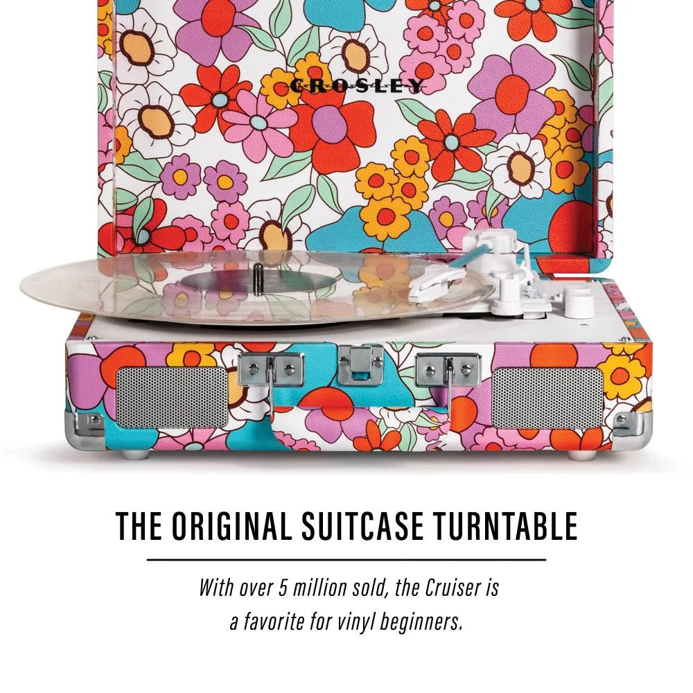 Crosley Cruiser Plus Pladespiller Tovejs Bluetooth (Groovy Floral)