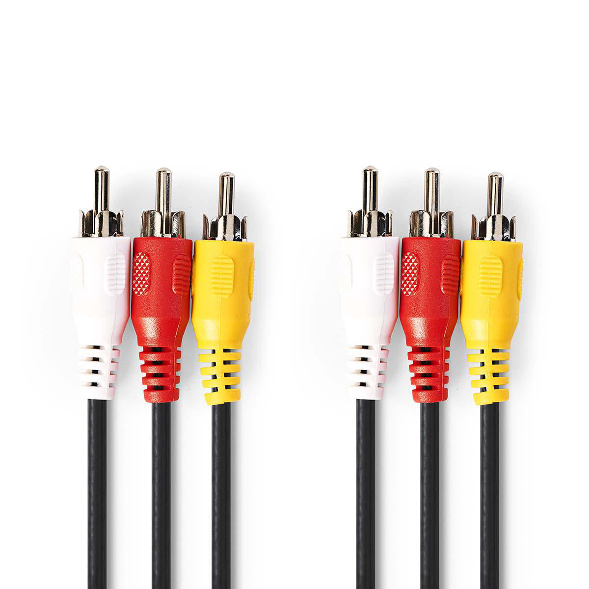 Komposit videokabel, 3 x RCA-hanstik /3 x RCA-hanstik, 1.5 m.