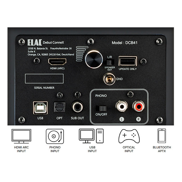 Elac Debut ConneX DCB41 Reolhøjttaler (Sort)