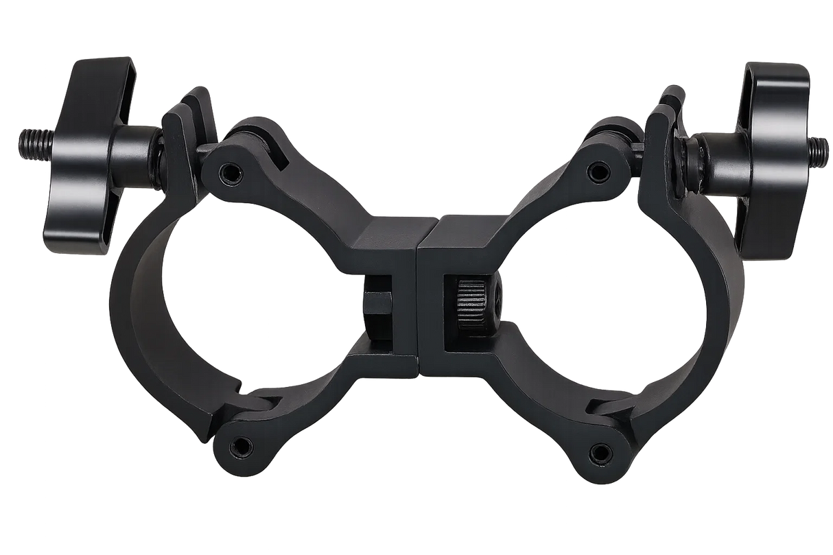 Marconi Dobbelt Swivel Clamp (Sort, 50mm, 100kg)