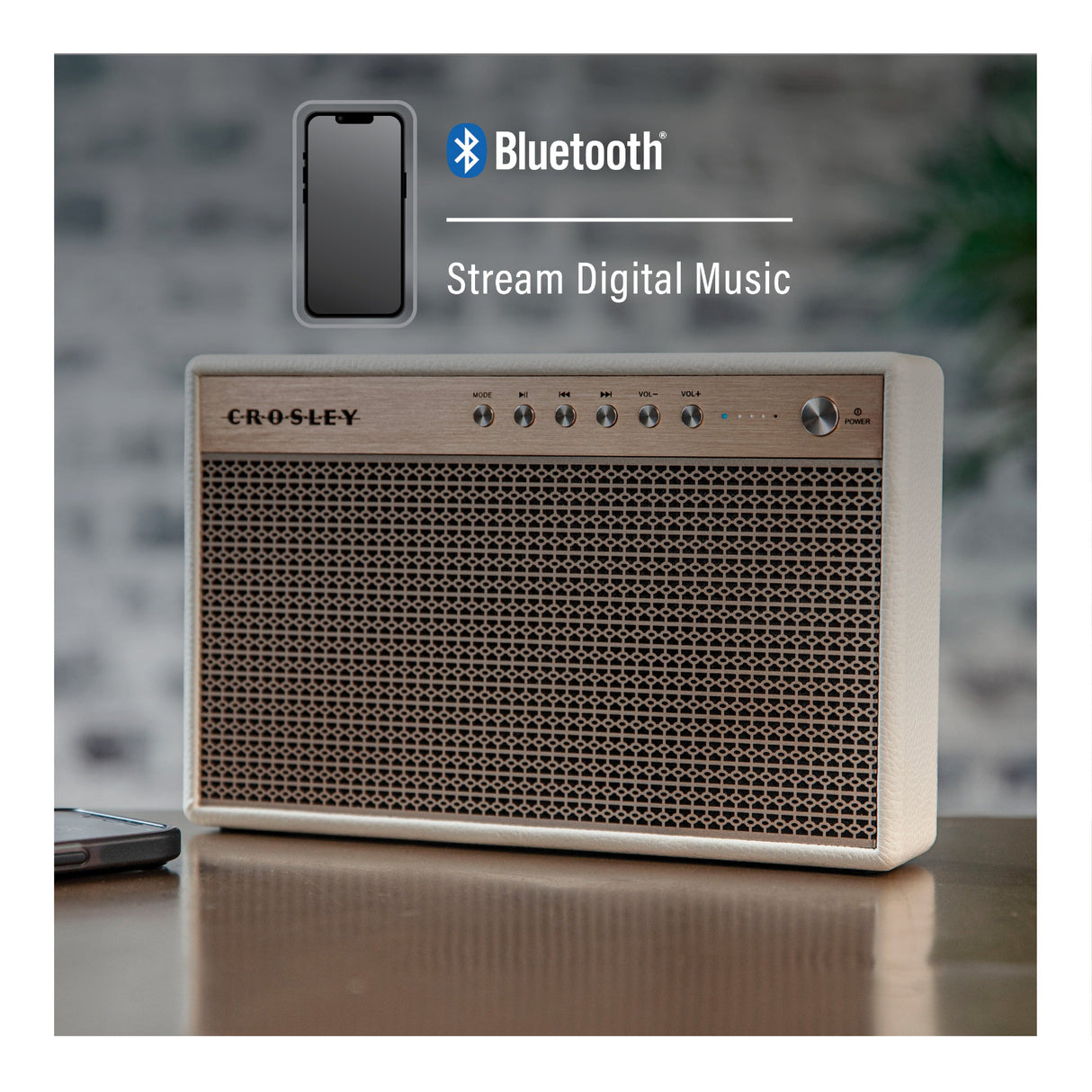 Crosley Montero Bluetooth Højttaler (Hvid)