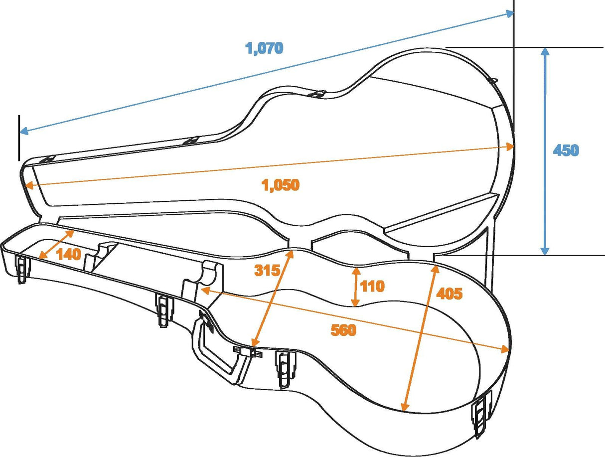 ABS Hardcase til Akustisk Guitar