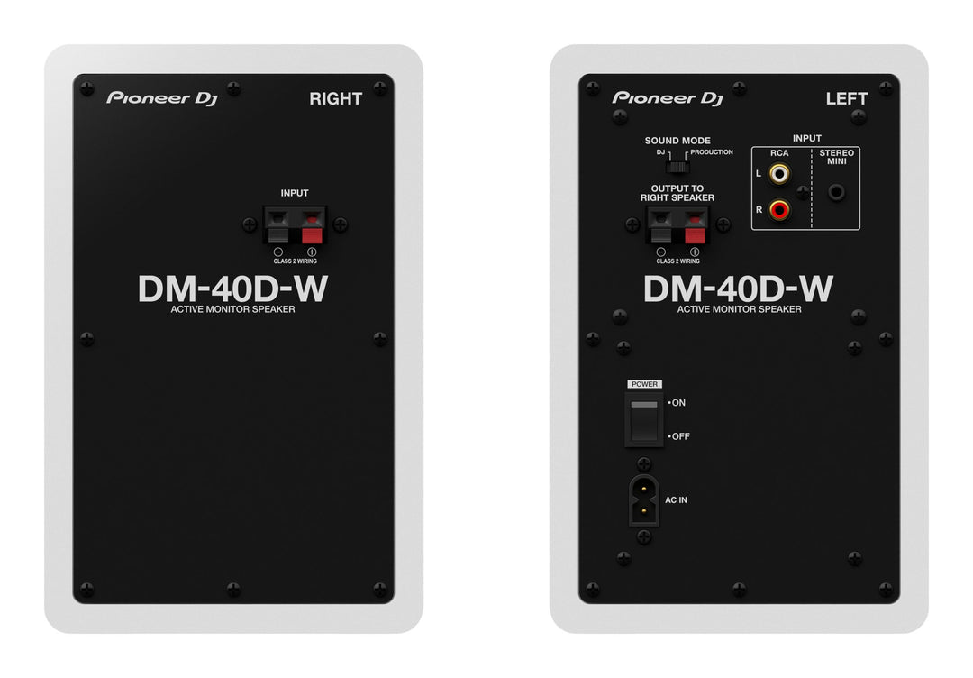Pioneer DJ DM-40D-W - Aktive Studie Monitors (Hvid)