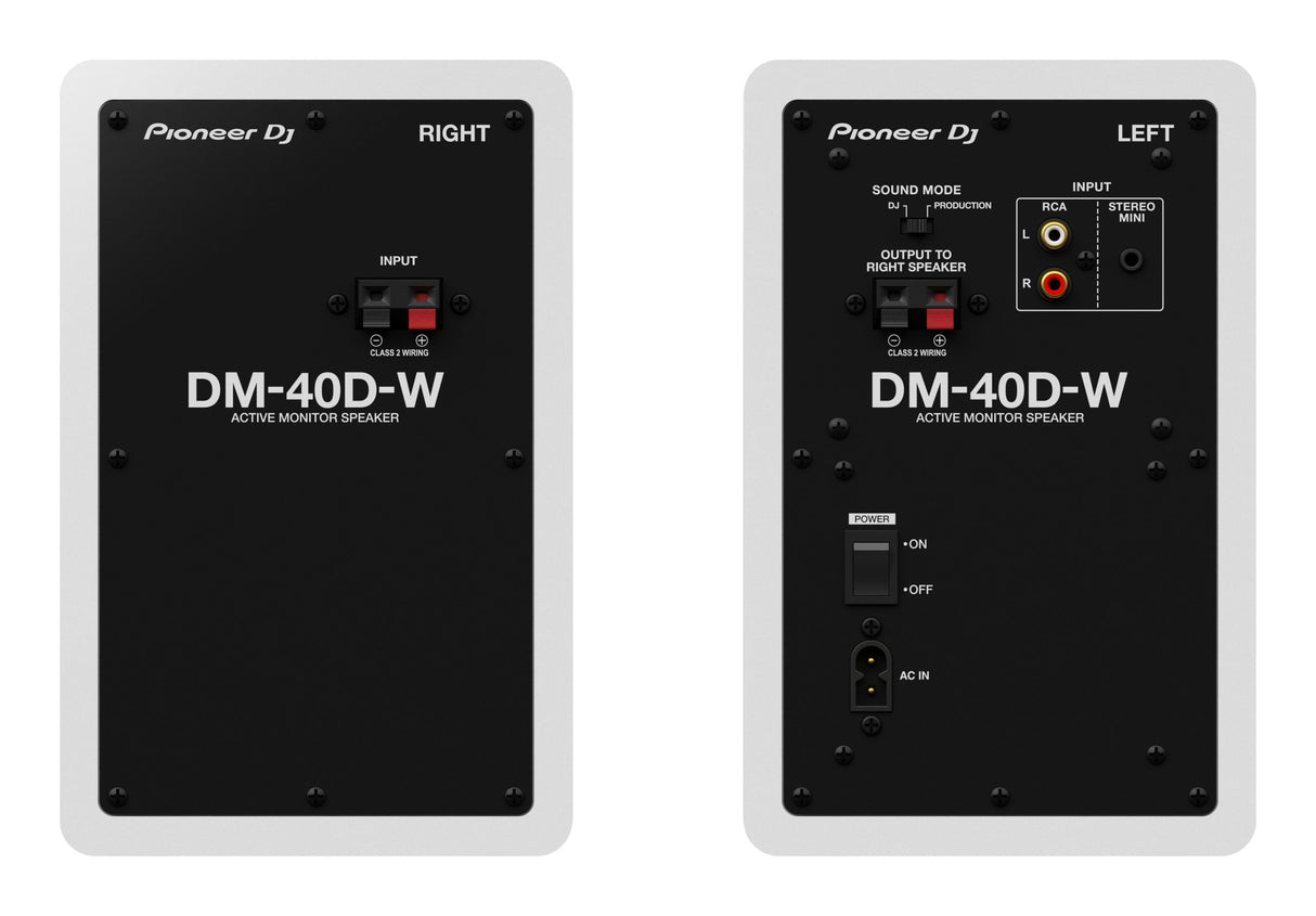 Pioneer DJ DM-40D-W - Aktive Studie Monitors (Hvid)
