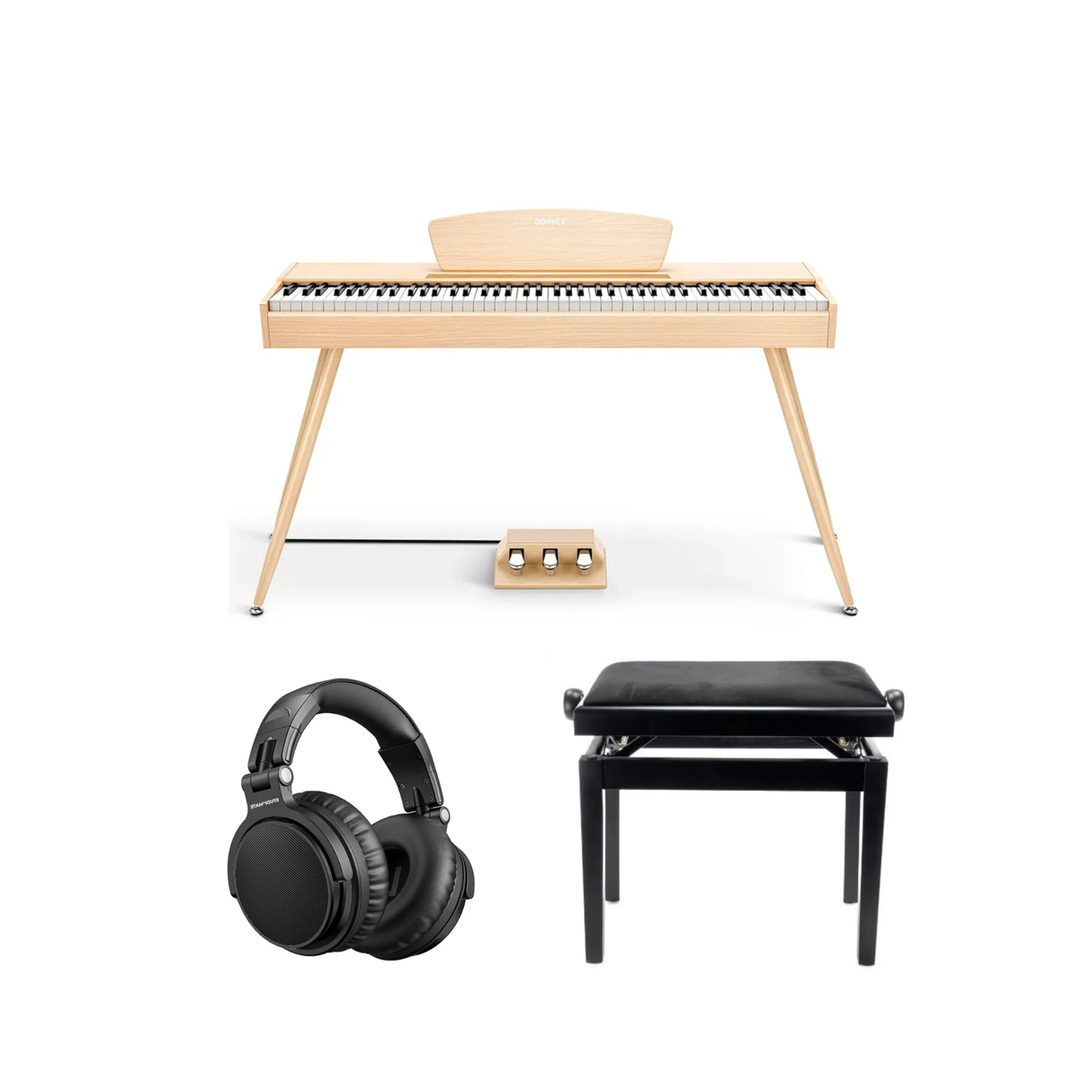 Donner DDP-80 el-klaver beige Komplet Pakke