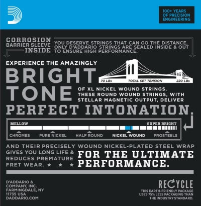 Daddario EXL110-3D Guitarstrenge 3-Pak (Regular Light 10-46)