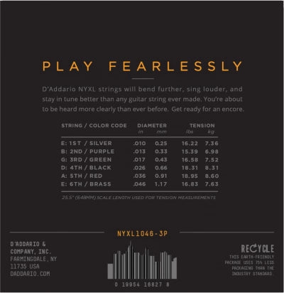 Daddario NYXL Guitarstrenge 3-Pak (10-46)