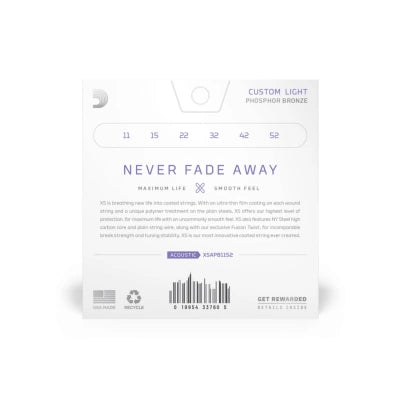 Daddario XSAPB1152 Phosphor Bronze Guitarstrenge (Custom Light, 11-52)