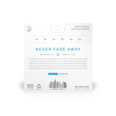 Daddario XSAPB1253 Phosphor Bronze Guitarstrenge (Light, 12-53)